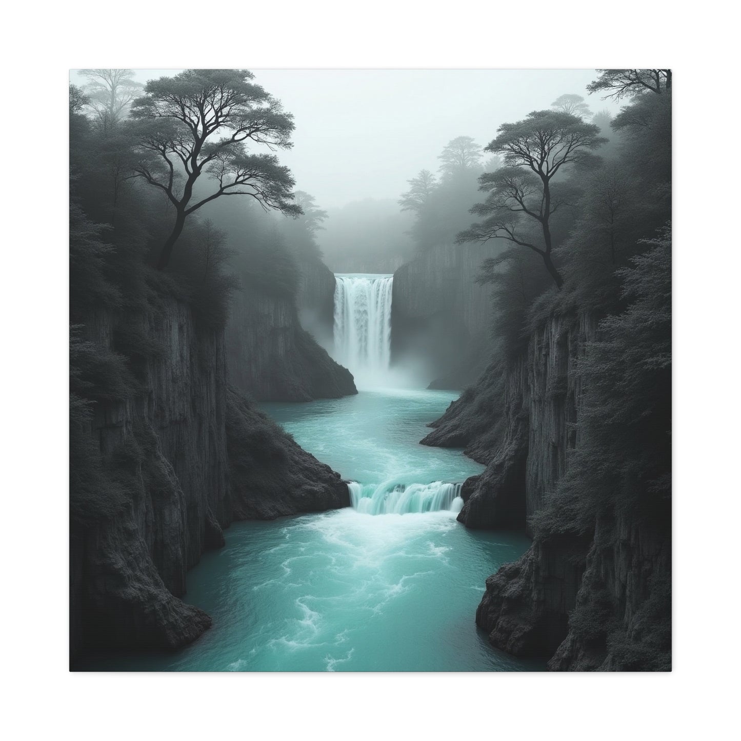 Turquoise Falls Canvas Art