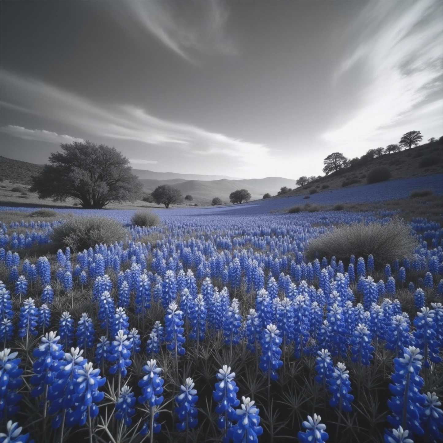 Bluebonnets Canvas Art Texas