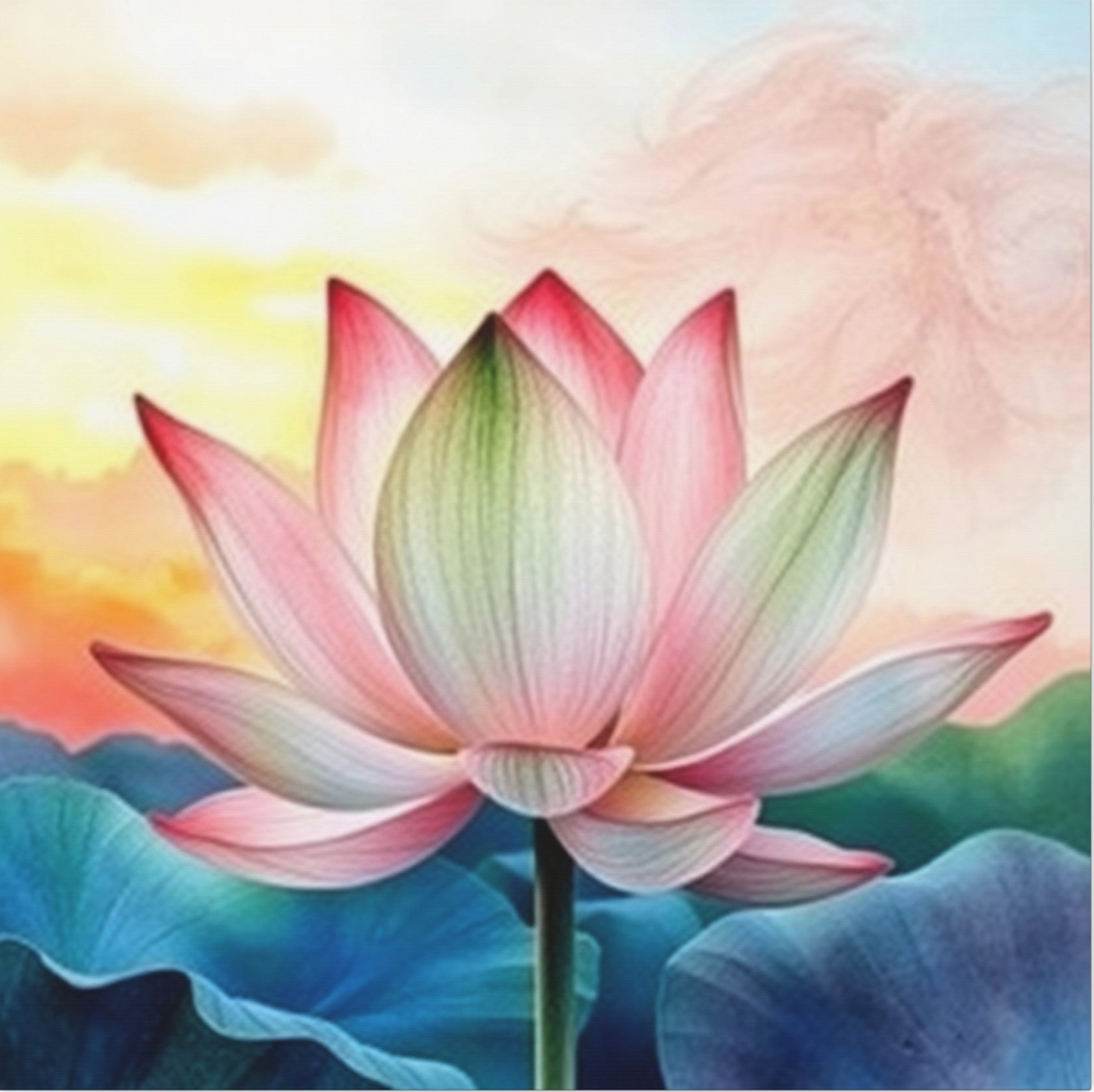 Zen Lotus Canvas Art