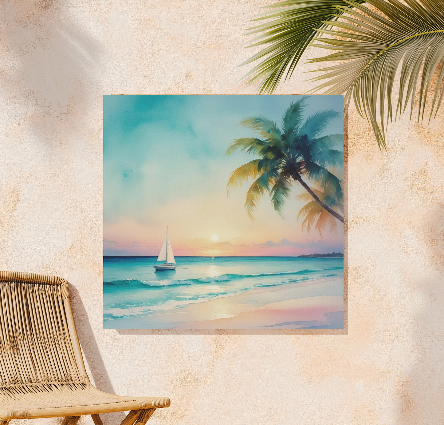 Sailboat Sunset Canvas Art