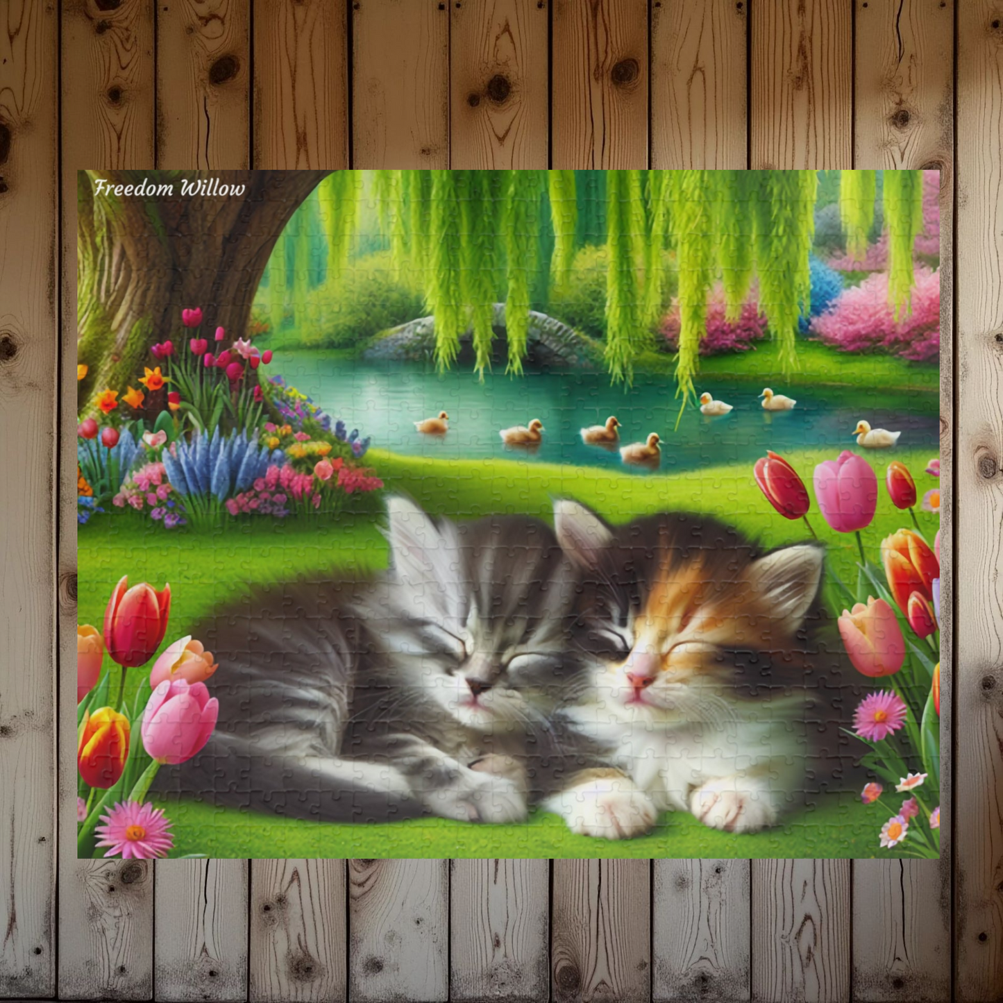 Puzzle: Spring Kittens by Freedom Willow