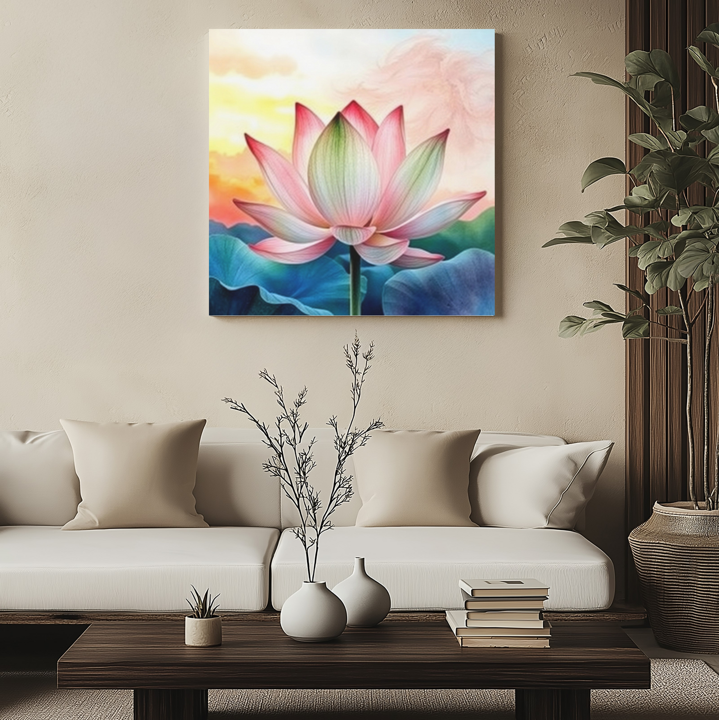 Zen Lotus Canvas Art