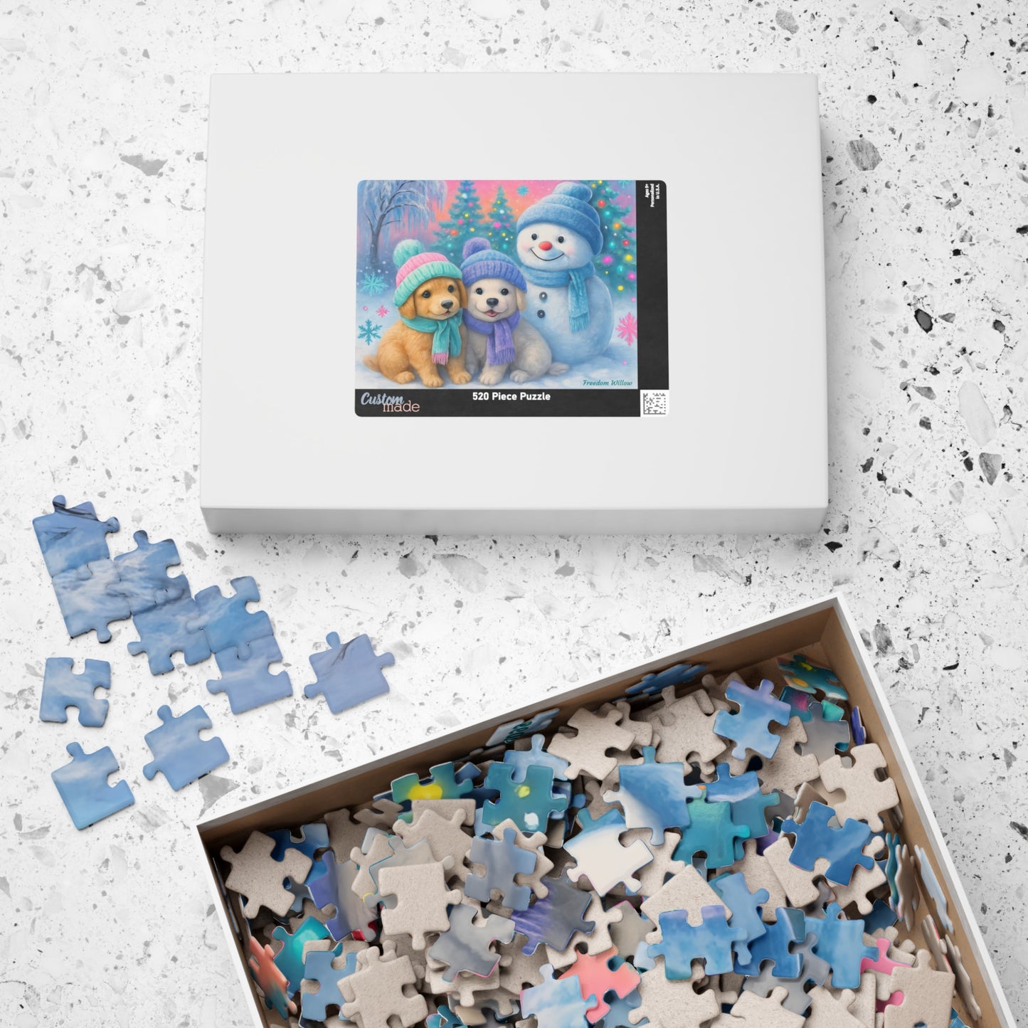 NEW! Puzzle: Snow Puppies by Freedom Willow