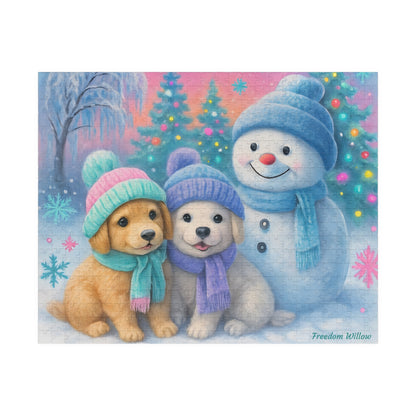 NEW! Puzzle: Snow Puppies by Freedom Willow