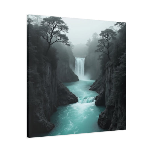 Turquoise Falls Canvas Art