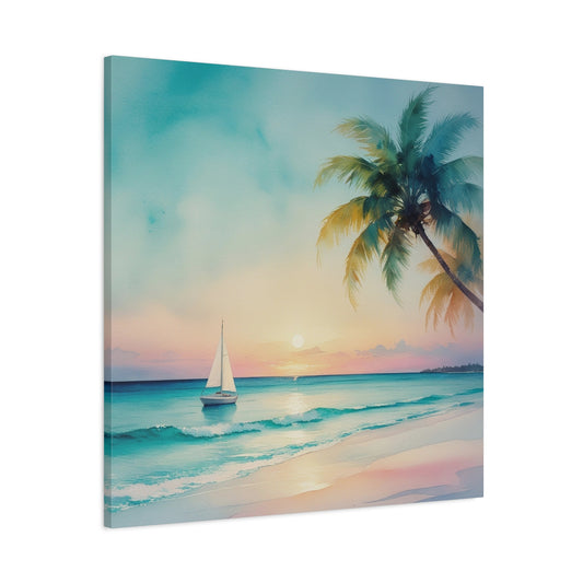 Sailboat Sunset Canvas Art 