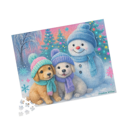 NEW! Puzzle: Snow Puppies by Freedom Willow