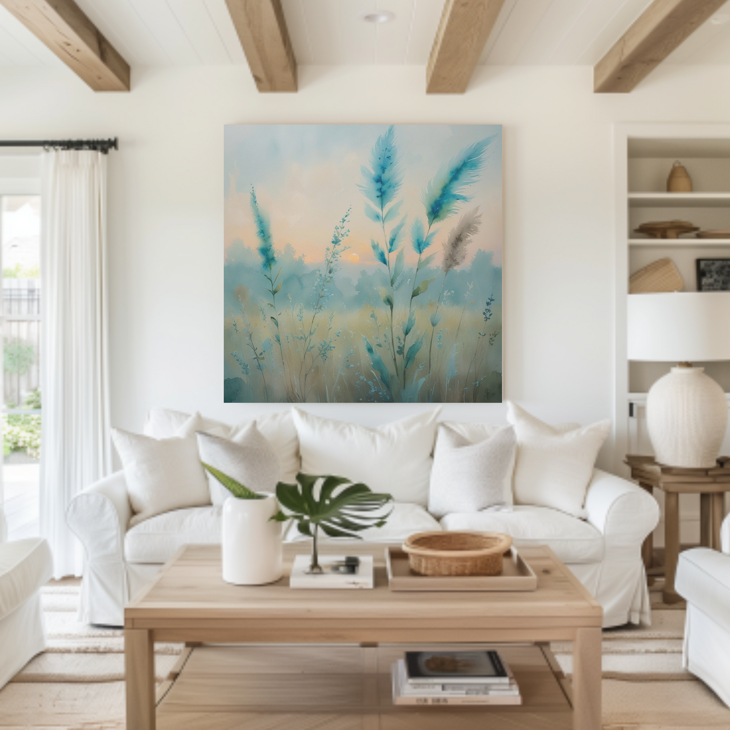 Canvas Wall Art: Blue Grass by Freedom Willow